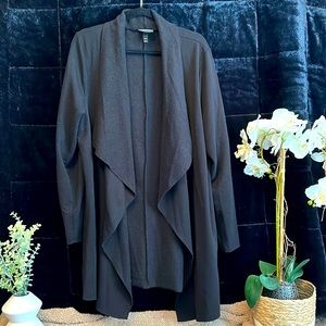 Lane Bryant Draped Front Cardigan Black